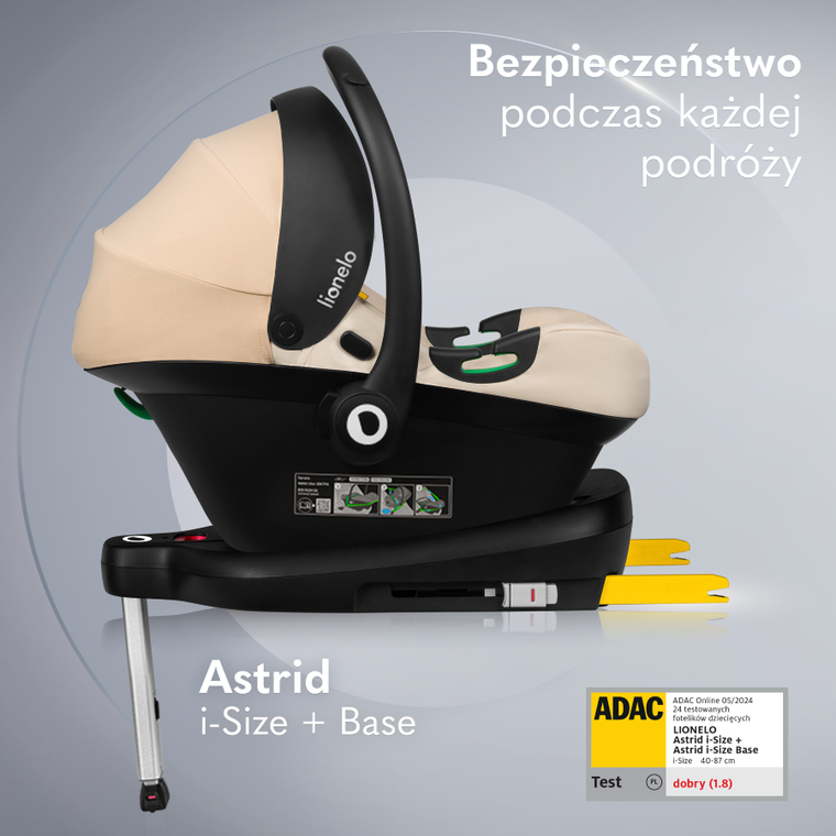 Lionelo, Astrid, baza pentru scaun auto, Black