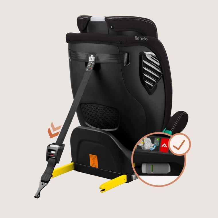 Lionelo, Bastiaan One, scaun auto, Black Carbon, 40-150 cm