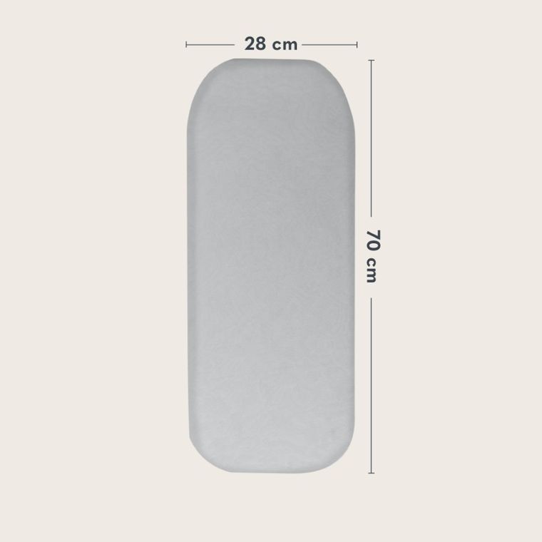 Lionelo, cearceaf cu elasic, din bambus, alb/gri, 28-70 cm, 2 buc.