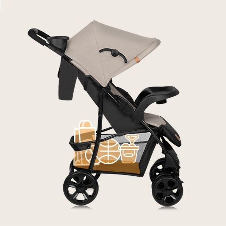 Lionelo, Emma PLUS, carucior sport, Beige Latte