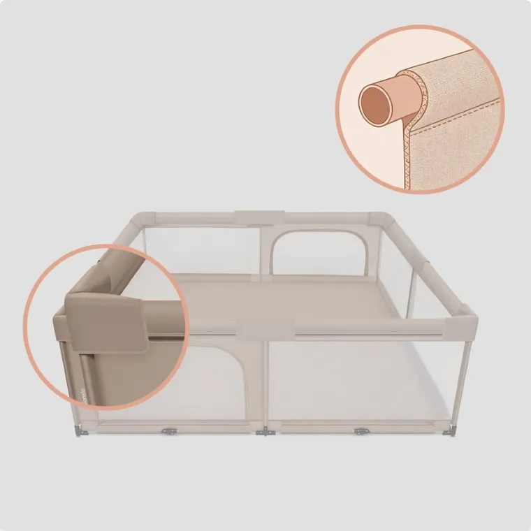 Lionelo, Florence XL Easy Fold, tarc pentru copii, Beige Sand