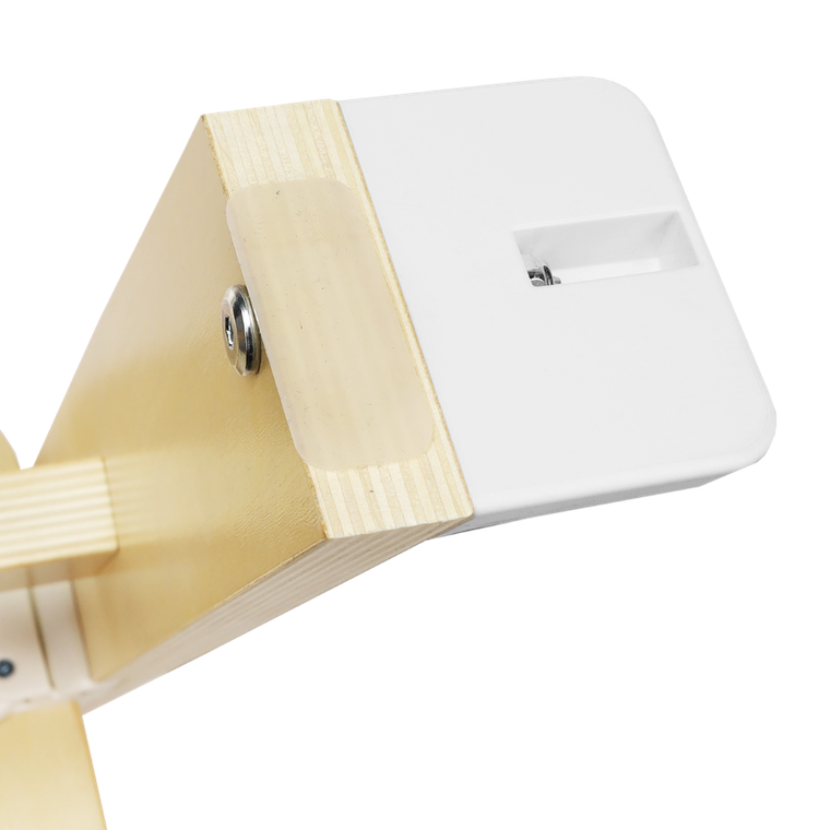 Lionelo, Floris, scaun inalt din lemn, White Natural