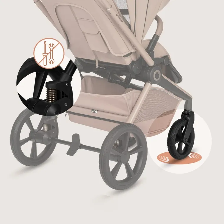 Lionelo, Freya, carucior multifunctional 3in1, Beige Sand
