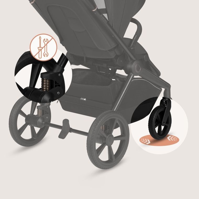 Lionelo, Freya, carucior multifunctional 3in1, Black Onyx