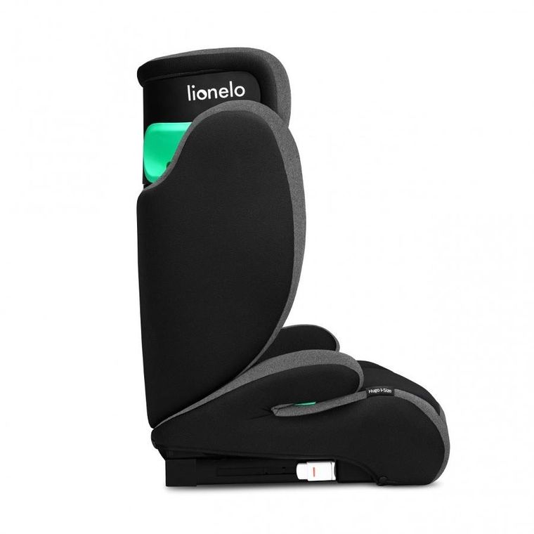 Lionelo, Hugo, I-size, scaun auto, 100-150 cm, Black Grey