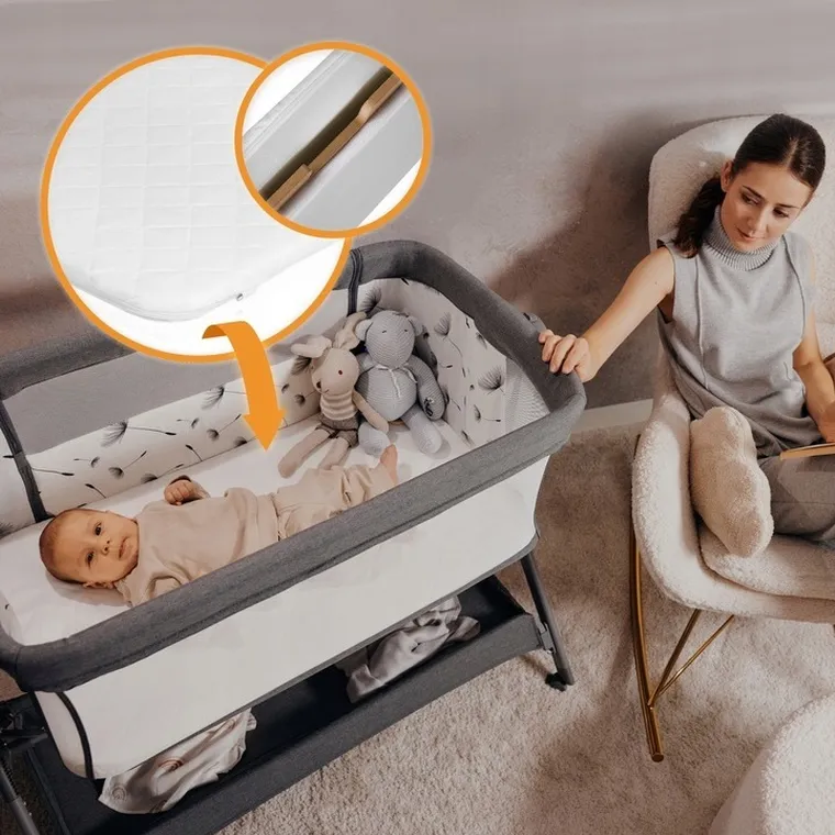 Lionelo, Leonie Plus, patut atasabil 3in1, Beige Sand