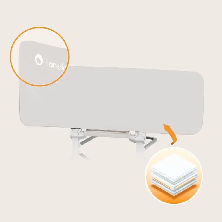 Lionelo, Lora, bariera de siguranta pentru patut, Beige Sand