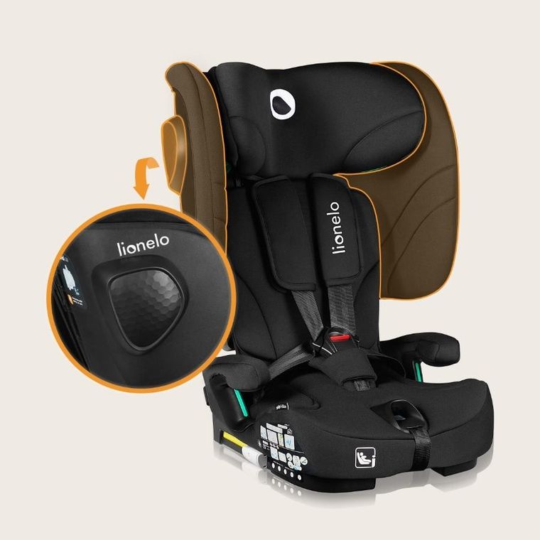 Lionelo, Nelly, scaun auto, i-Size, Black Carbon, 76-150 cm