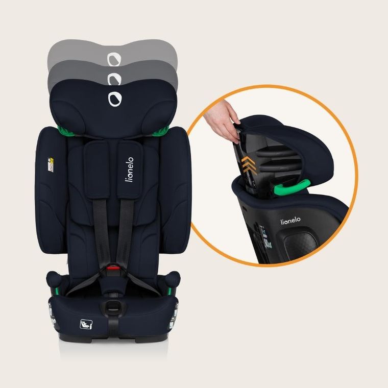 Lionelo, Nelly, scaun auto, i-Size, Blue Navy, 76-150 cm