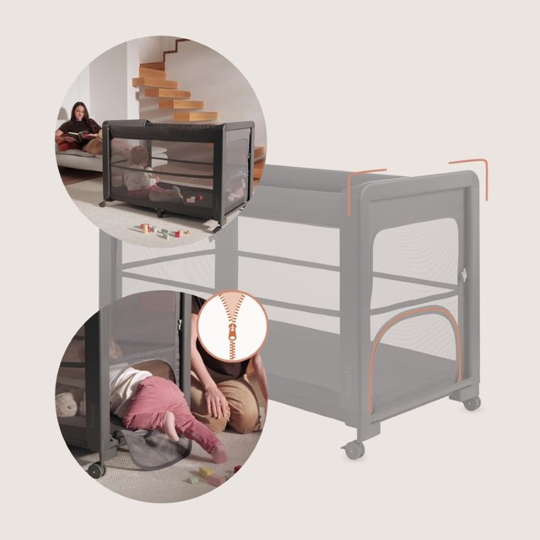 Lionelo, Patty, patut multifunctional 5in1, Grey Graphite