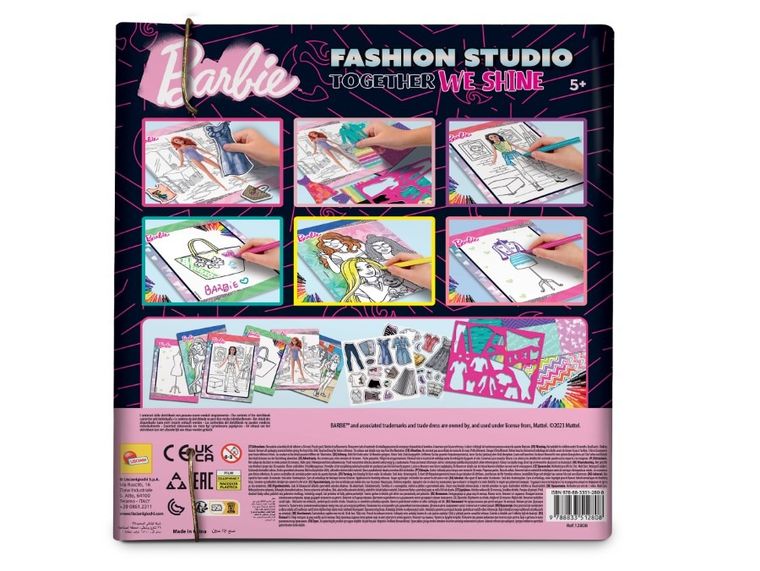 Lisciani, Barbie, Fashion Studio, mapa cu stickere