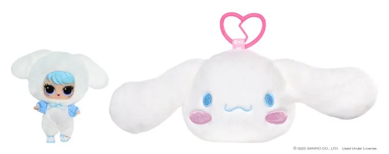 L.O.L. Surprise, Loves Hello Kitty, Reversible Plush, mini papusa intr-o cutie de plus, 1 buc.