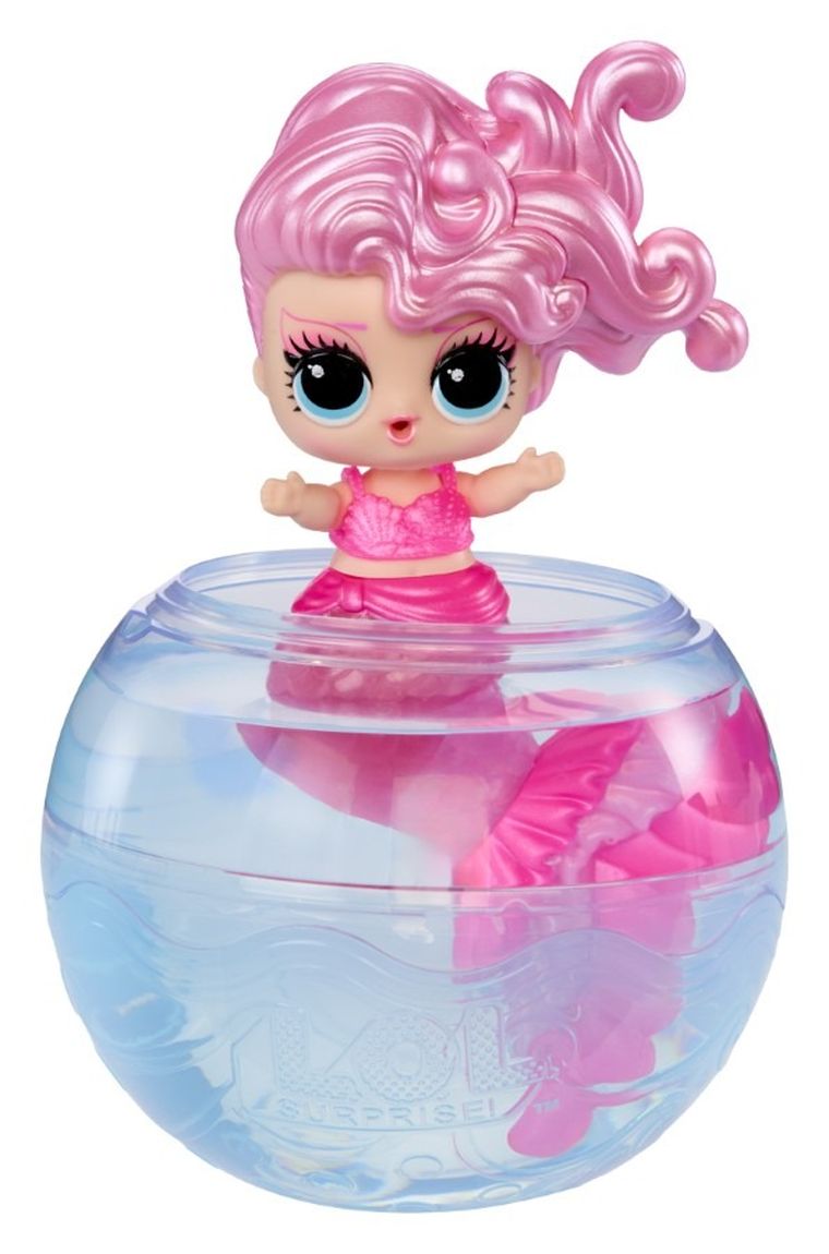 L.O.L. Surprise, Mermaids! Makeover Magic, bila surpriza cu papusa si luciu de buze, 1 buc.