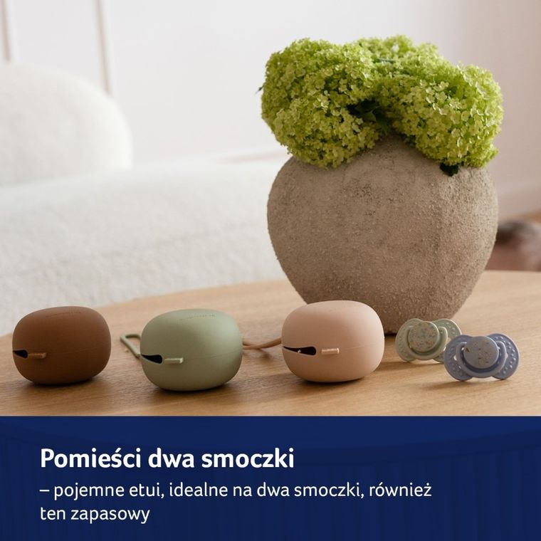 Lovi, cutie din silicon pentru suzeta, Granola