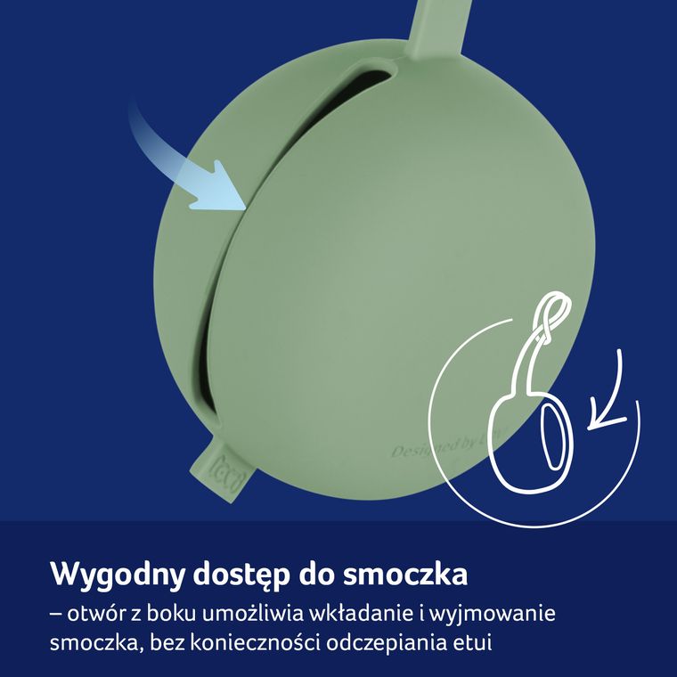 Lovi, cutie din silicon pentru suzeta, Pistachio