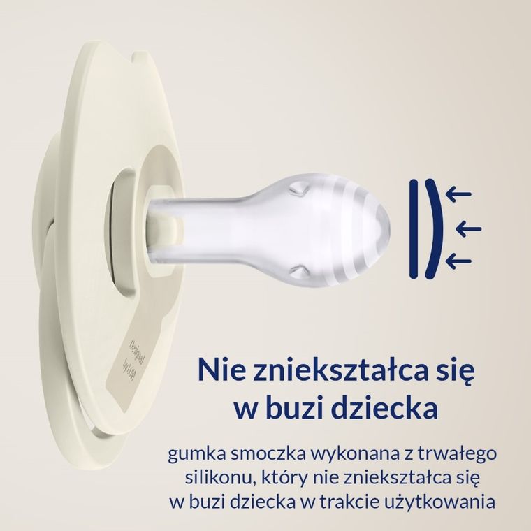Lovi, Prime, suzeta dinamica din silicon, +18 luni, Coconut/Ivory, 2 buc.