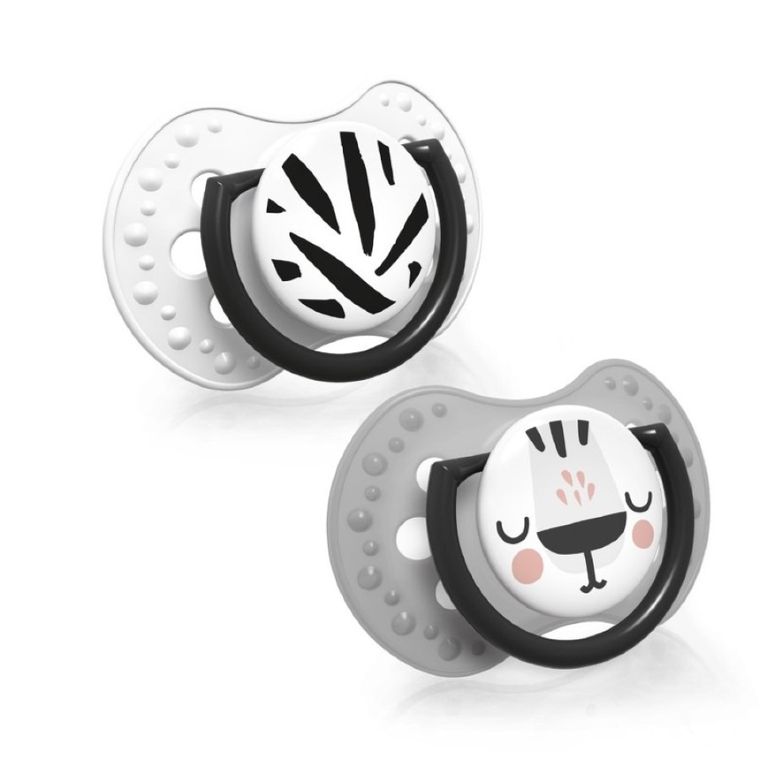 Lovi, Salt & Pepper, suzeta dinamica din silicon, 0-3 luni, 2 buc.