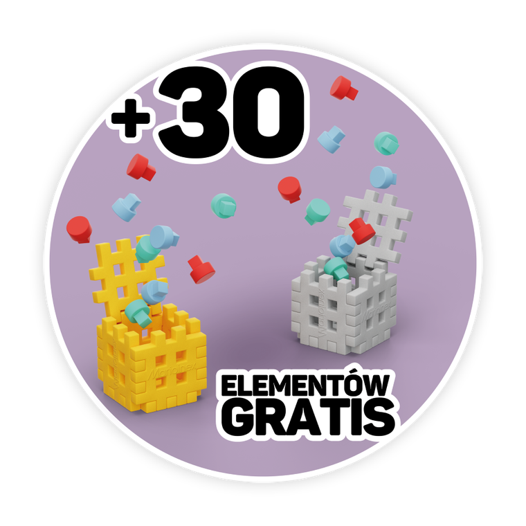 Marioinex, Mini Waffle, Blocks, set de constructie, 206 + 30 piese gratuit