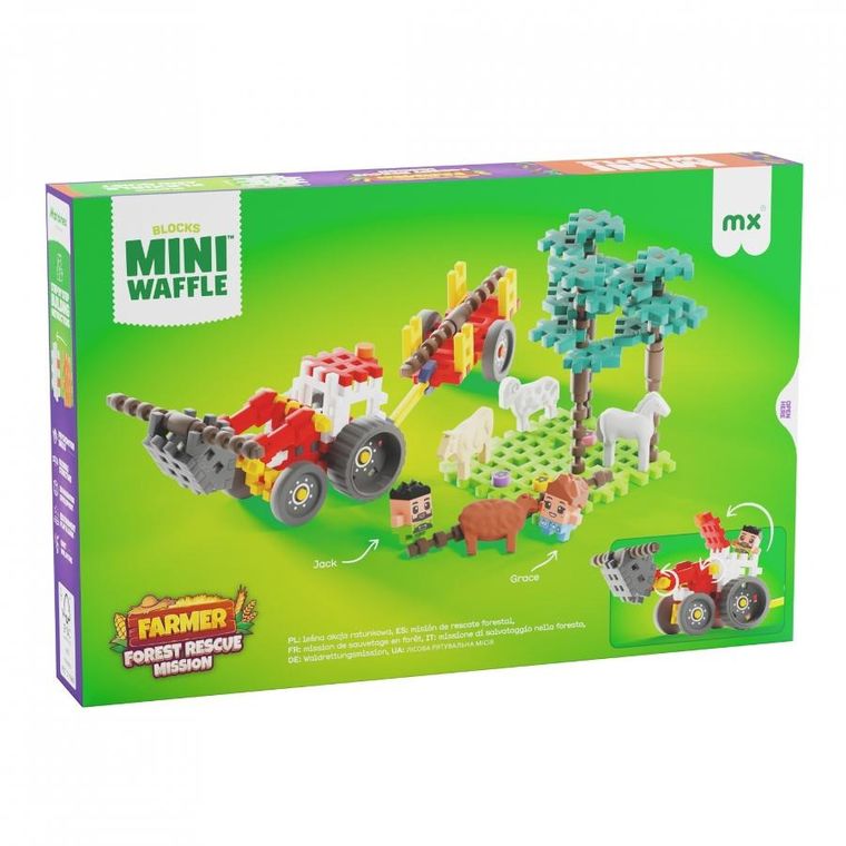 Marioinex, Mini Waffle, Fermier, set de constructie, 100 piese