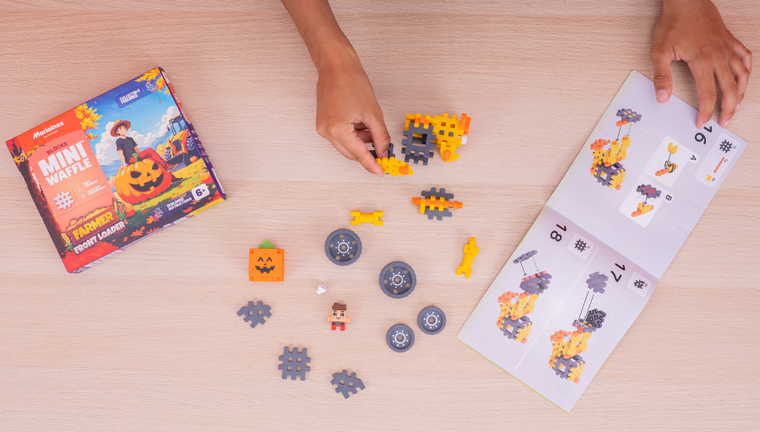 Marioinex, Mini Waffle, Fermier, set de constructie, 50 piese