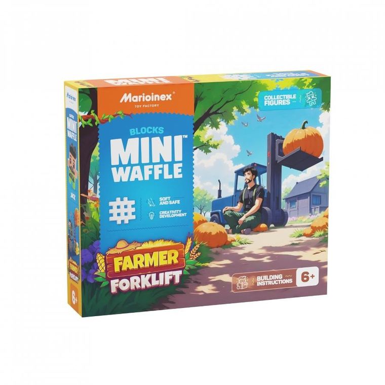 Marioinex, Mini Waffle, Fermier, set de constructie, 50 piese