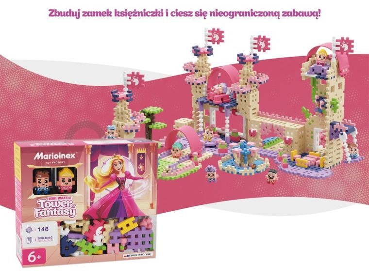 Marioinex, Mini Waffle, Turnul Fanteziei, set de constructie, 148 piese