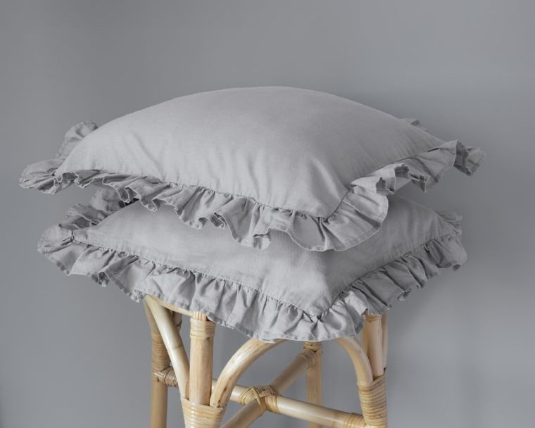 Mayamoo, set lenjerie de pat, 3 piese, gri, 160-200cm