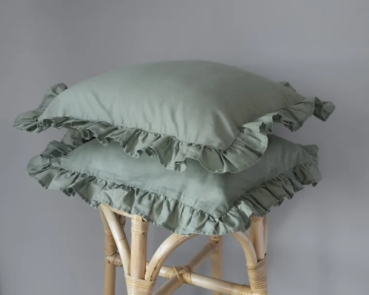 Mayamoo, set lenjerie de pat, 3 piese, menta verde, 160-200cm