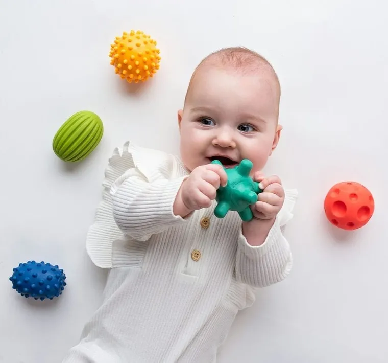 Mom's Care, mingii senzoriale culori pastelate, 5 buc.