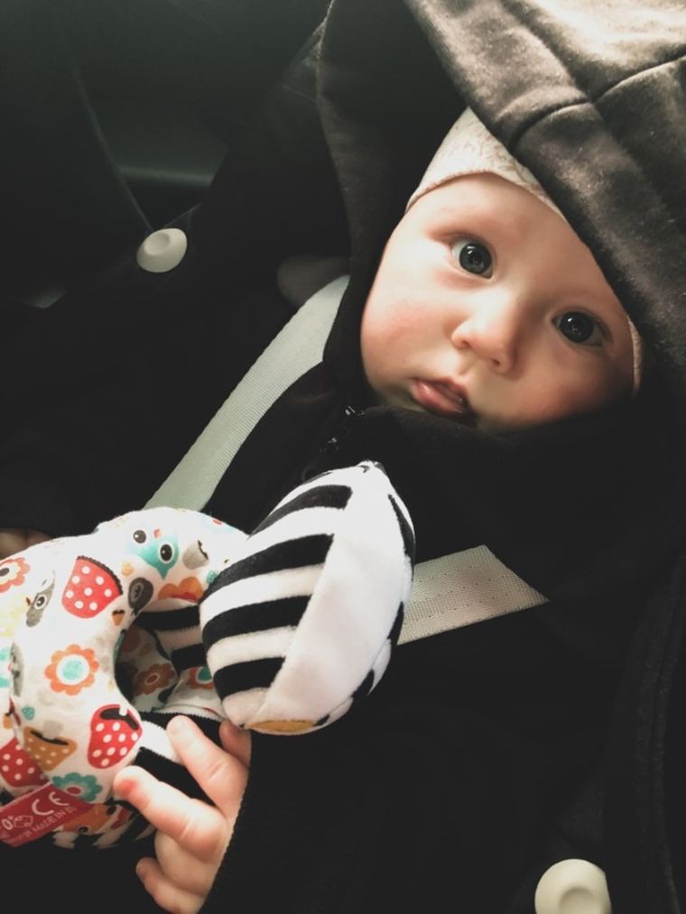 Mom's Care, spirala educativa, zornaitoare, jucarie senzoriala cu agatatoare