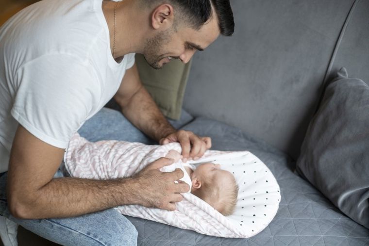 Motherhood, Paturica de infasat cu insertie din cocos, Mint Boats