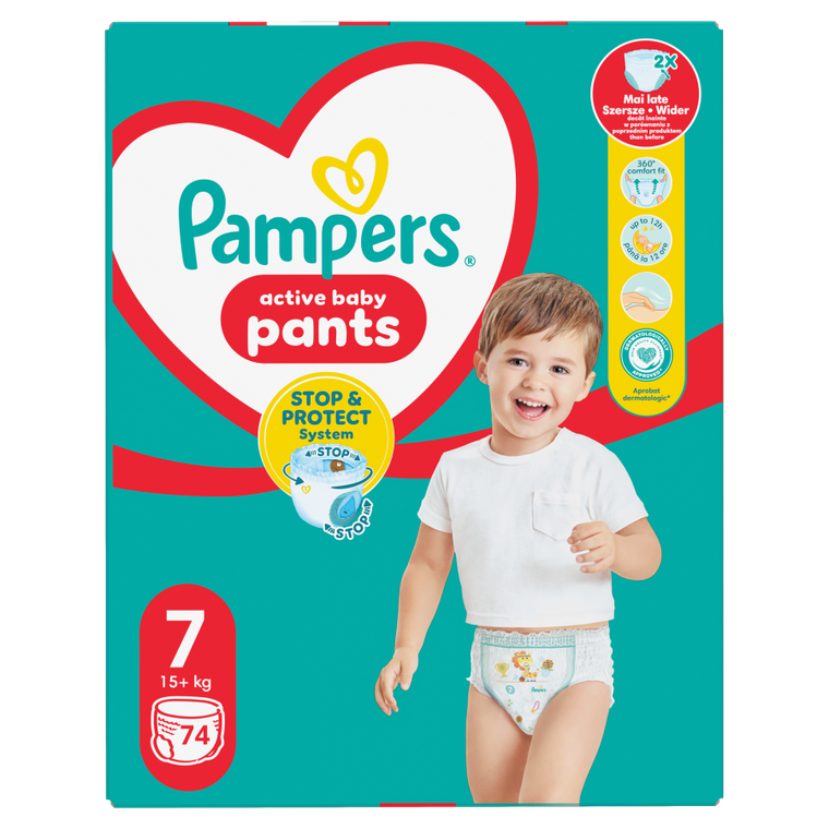 Pampers Pants, scutece-chilotel marimea 7, 17 kg+, 74 buc.