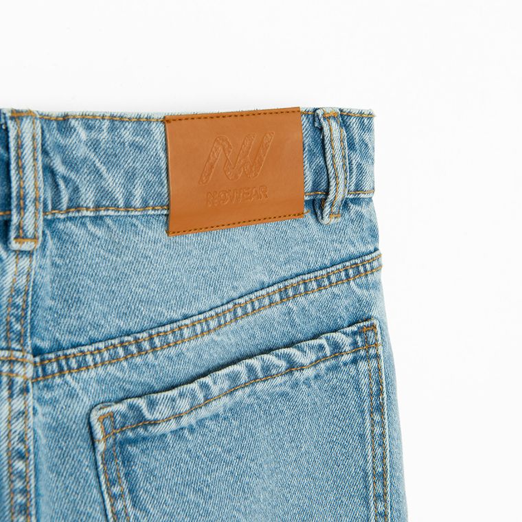 Pantaloni scurti ajustabili din denim, croiala slim NOWEAR