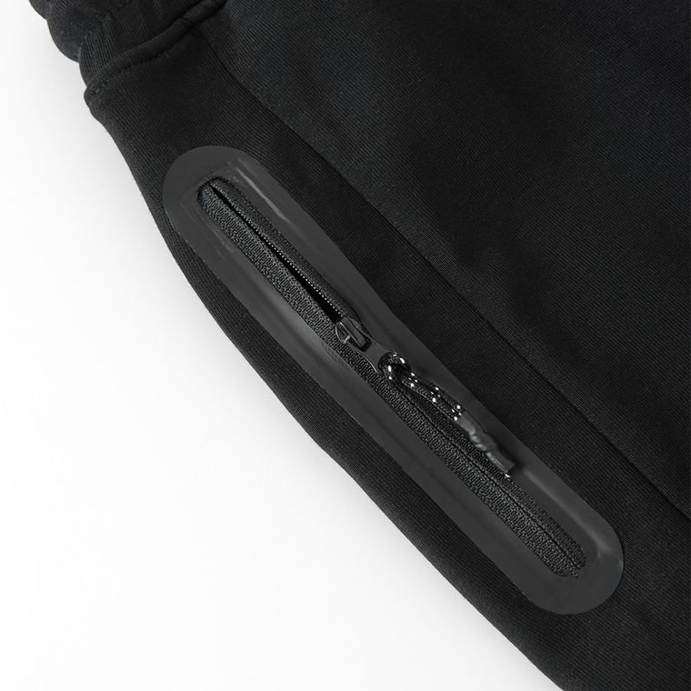Pantaloni scurti regular negri cu snur NOWEAR