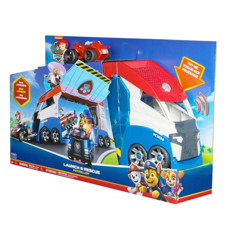 Paw Patrol, Launch & Rescue Patroller, masina cu sunet + figurina Ryder
