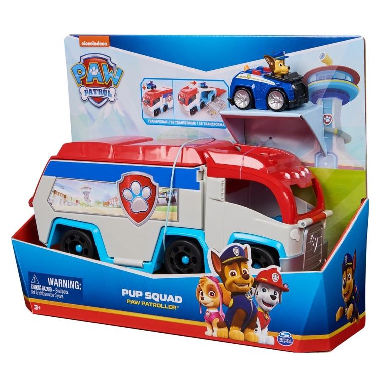 Paw Patrol, Pups Squad, Paw Patroller, masina fara figurina