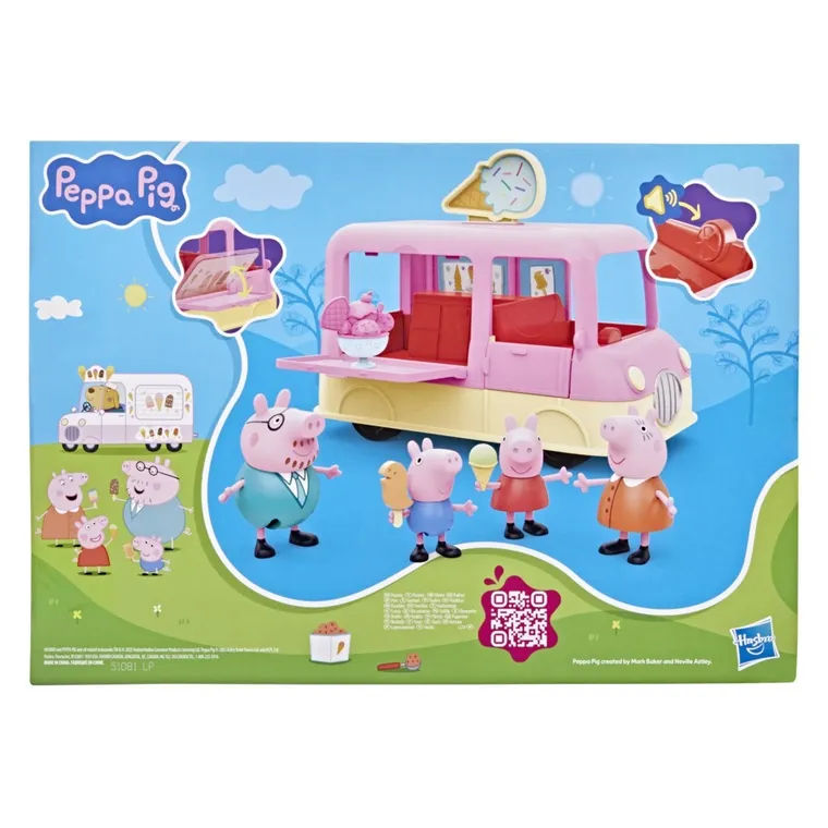 Peppa Pig, Dubita pentru inghetata, set cu figurine