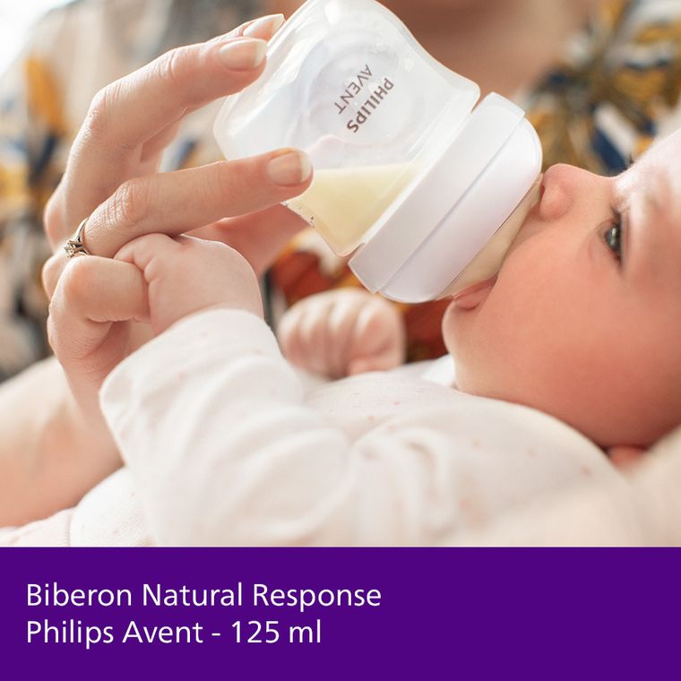 Philips Avent, Natural, Response, biberon, 125 ml, 0 luni+, SCY900/01