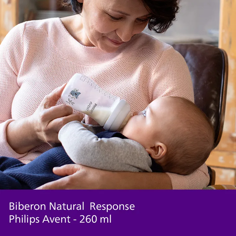 Philips Avent, Natural, Response, biberon, 260 ml, 1 luni+, koala, SCY903/67