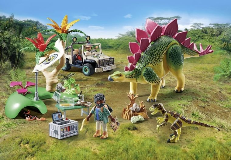 Playmobil, Dinos, Tabara de cercetare cu dinozauri, 71523