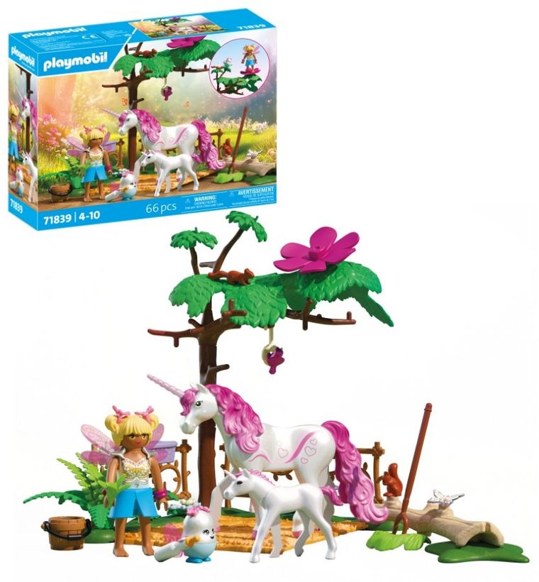 Playmobil, Princess Magic, Grajd magic de unicorn pentru mama si manz, 71839