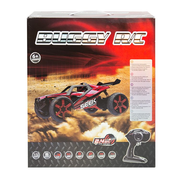 Race Xtreme, Buggy, masinuta cu telecomanda, 1:12, 2.4 GHz, rosu, 30 cm