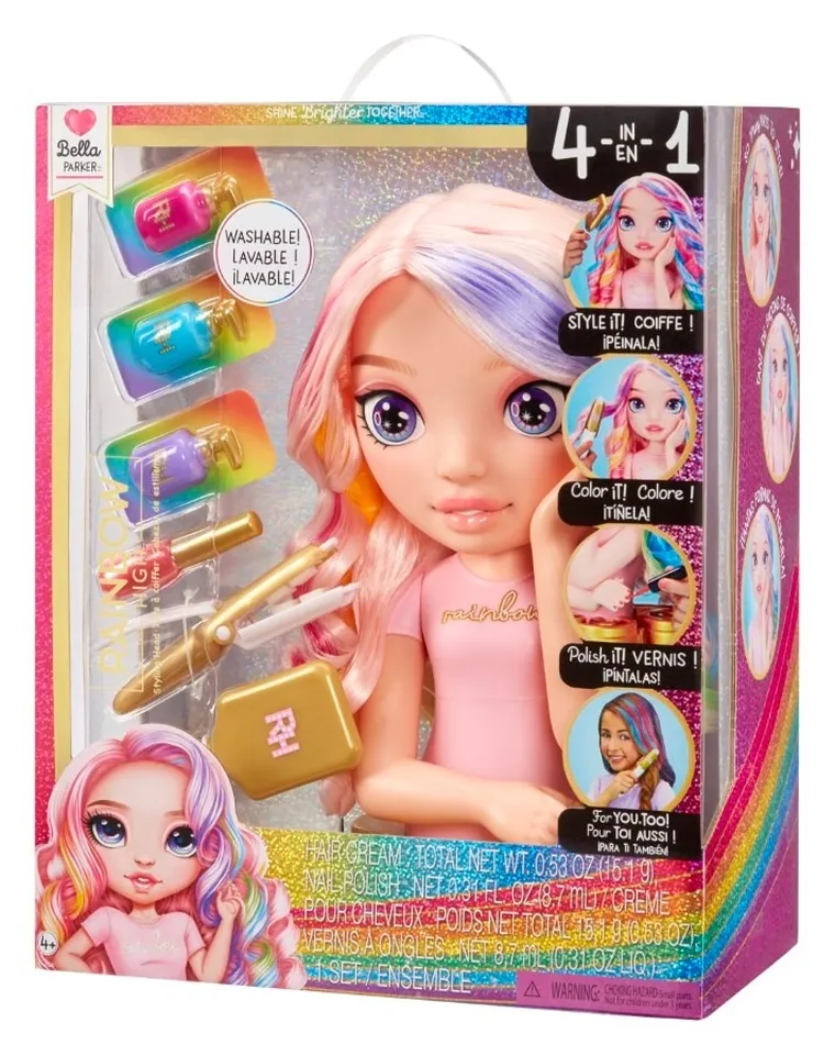 Rainbow High, Styling Head Playset 4w1, Bella Parker, set de joaca