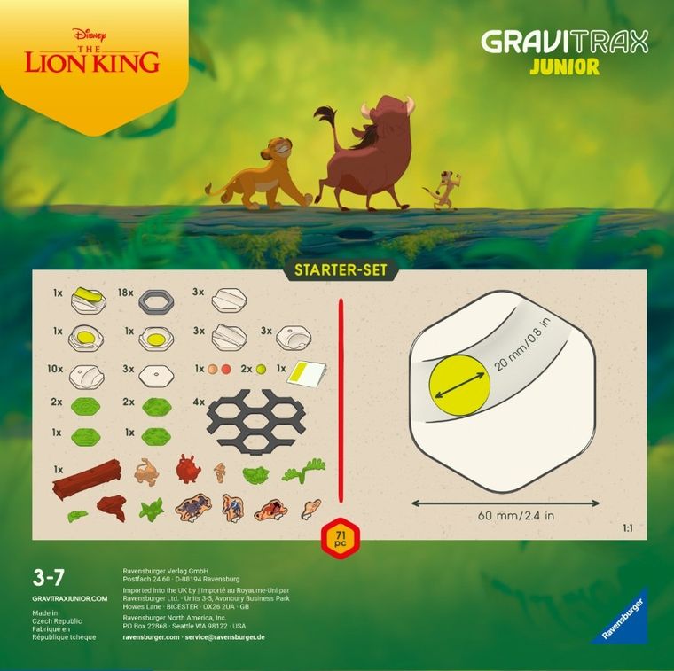 Ravensburger, GraviTrax Junior, Lion King, set de start