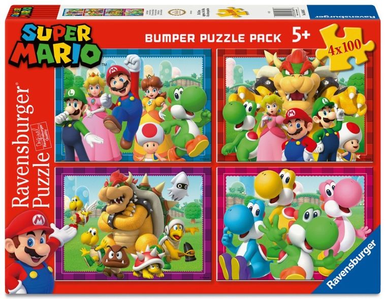 Ravensburger, Super Mario, puzzle, 4-100 piese