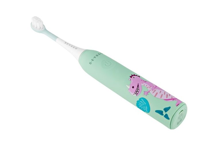 Seysso, Kids, Dinosaur, periuta de dinti sonica pentru copii, Coral, 0-3 ani