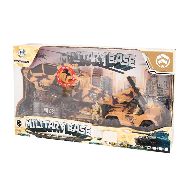 Smiki, Armata, set cu vehicule si figurine, lumini si sunete