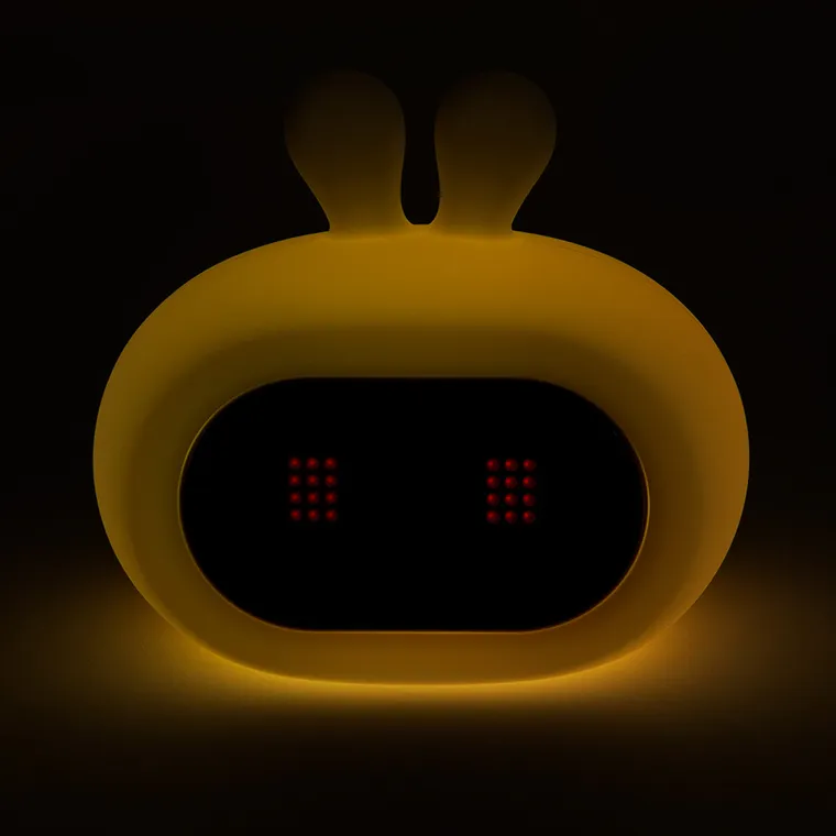 Smiki, Iepuras, lampa din silicon cu LED si ceas