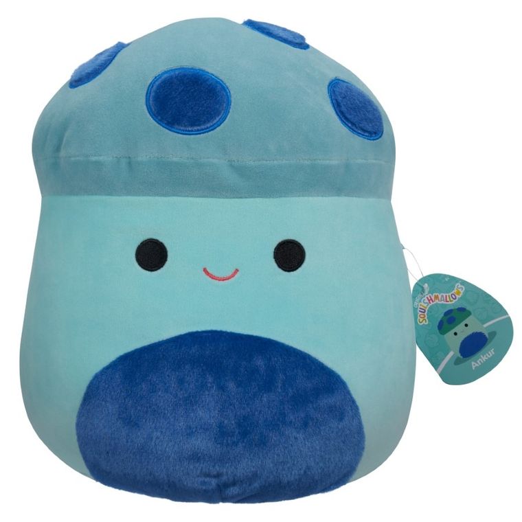 Squishmallows, Ankur, Teal Mushroom, jucarie de plus, 30 cm
