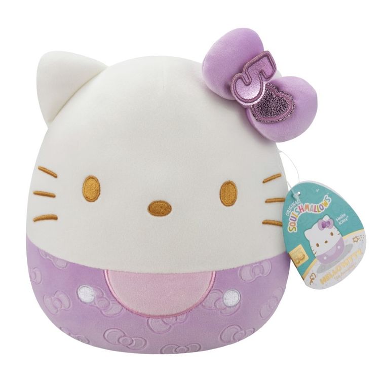 Squishmallows, Hello Kitty, jucarie de plus, editie speciala, violet, 20 cm